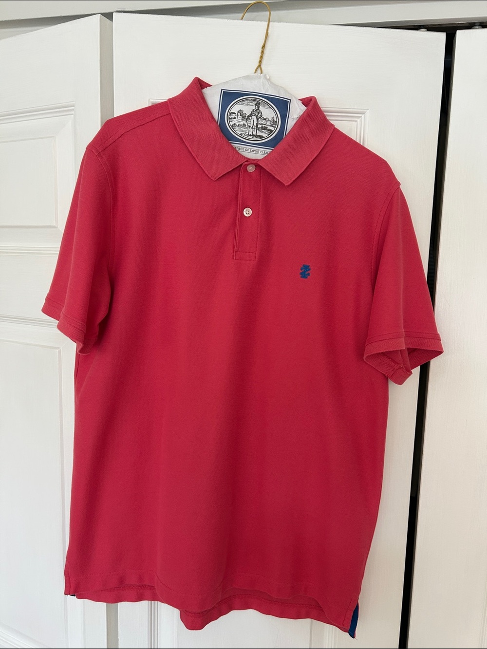 Izod Red Polo Shirt with Contrast Logo